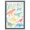 12" x 16" Dino-Mite Framed Wall Art, Contemporary Home Décor for Baby or Child's Room, Glass Facing and Hanging Hardware Included